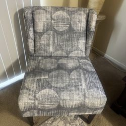 Brand New Never Used Contemporary Gray Pattern Wood Legs Chair Pickup Gaithersburg Md20877