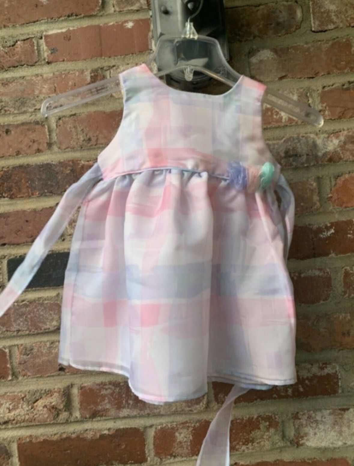  La Princess pale blue, pink Toddler GIRLS Easter / Party dress. Size 12 months