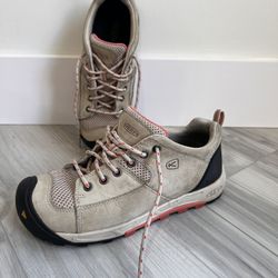 size 9 Keen Womens Wichita 1008376 Beige Hiking Shoes Sneakers 