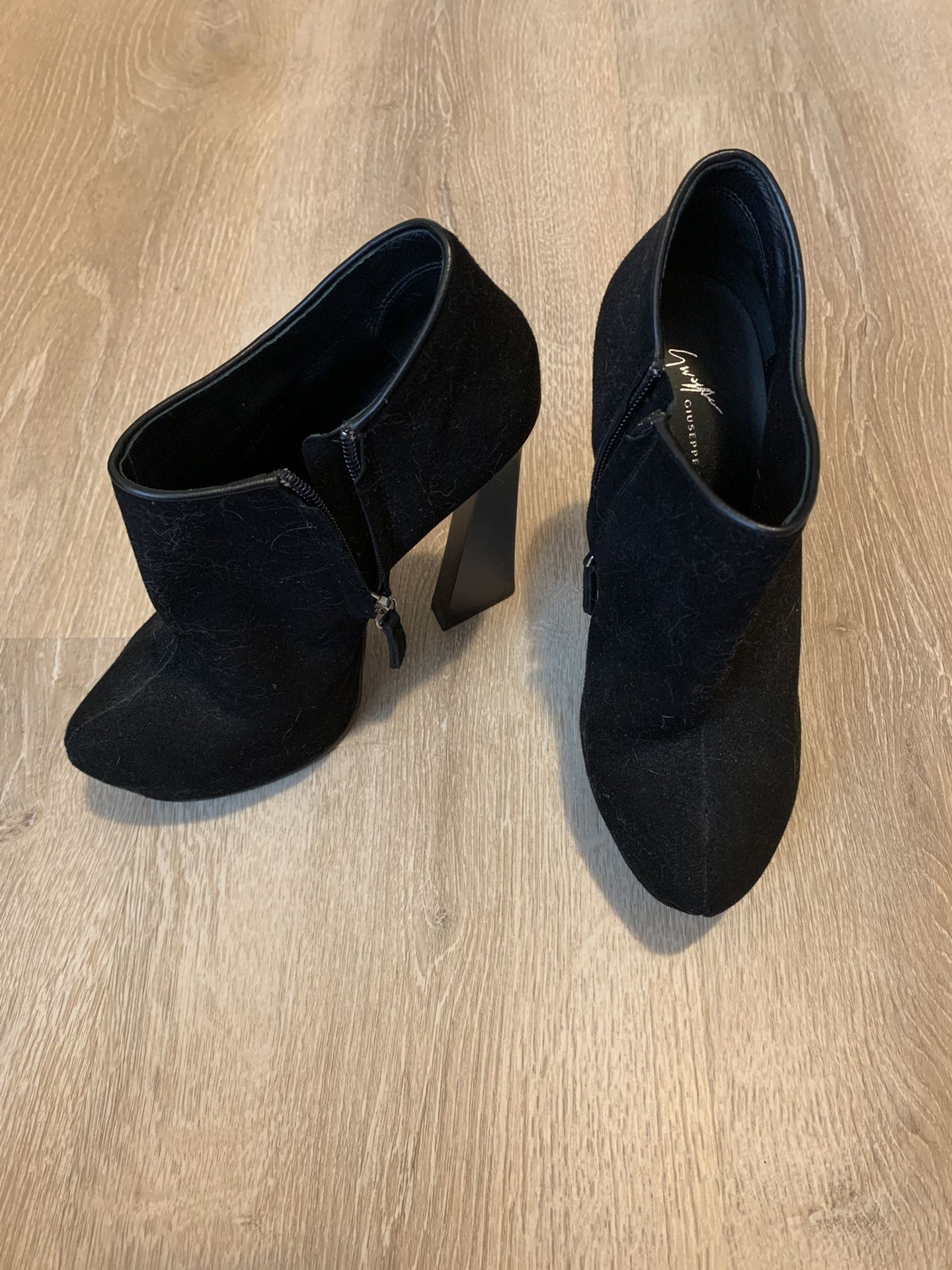 Giuseppe Zanotti Black Suede Ankle Boots