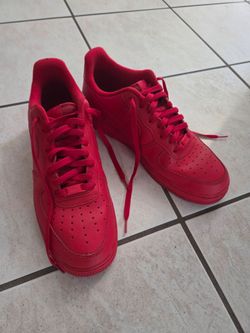 Red Nike Air Force 1's