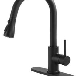 Luxury Sturdy Kitchen Faucet Sprayer In Matte Black