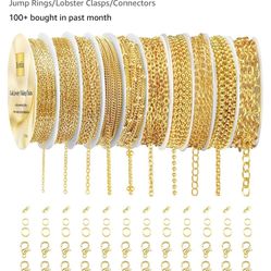 Brand New.    Set Of Gold Plated Chains 