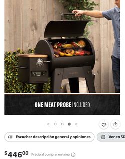 Pit Boss Ahumador de Pellets, Parrilla Clásica de Pellets de 700 Pulgadas Cuadradas Horneada a Leña, Onyx Series