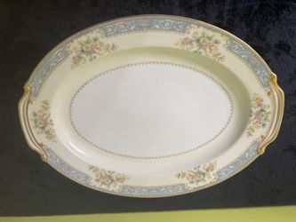 Rose China Platter Dish Noritake, Cerulean