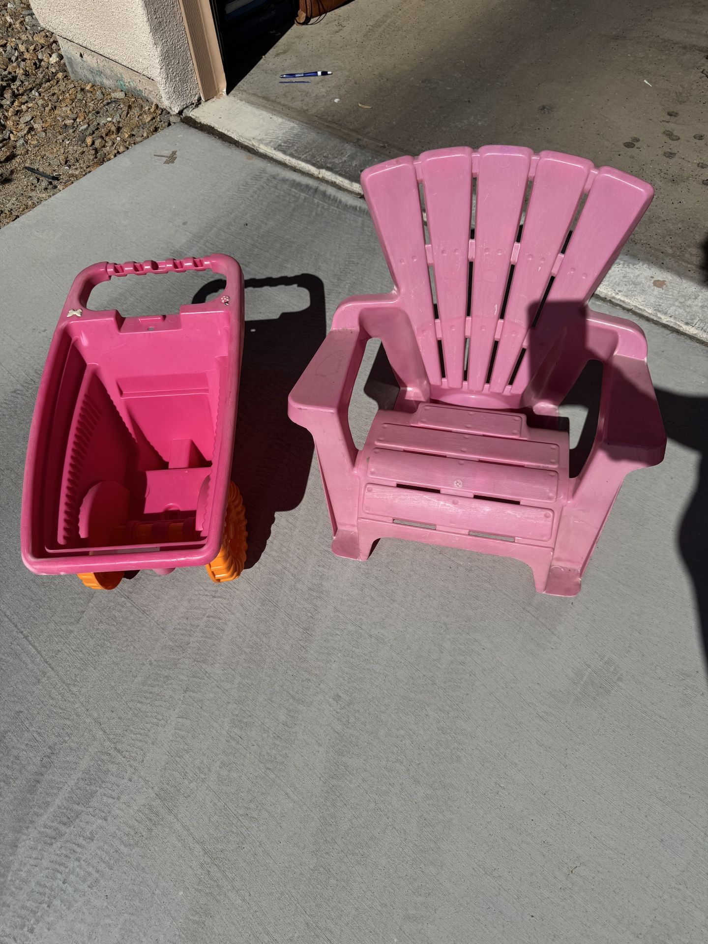 Kids Wheel Barrel And Lounge Chair 