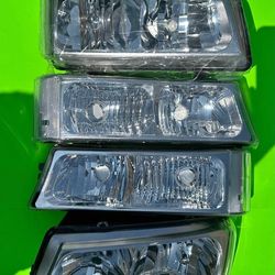 03-06 Chevy Silverado / Avalanche Headlights Faros Calaveras Micas Luces Lamps