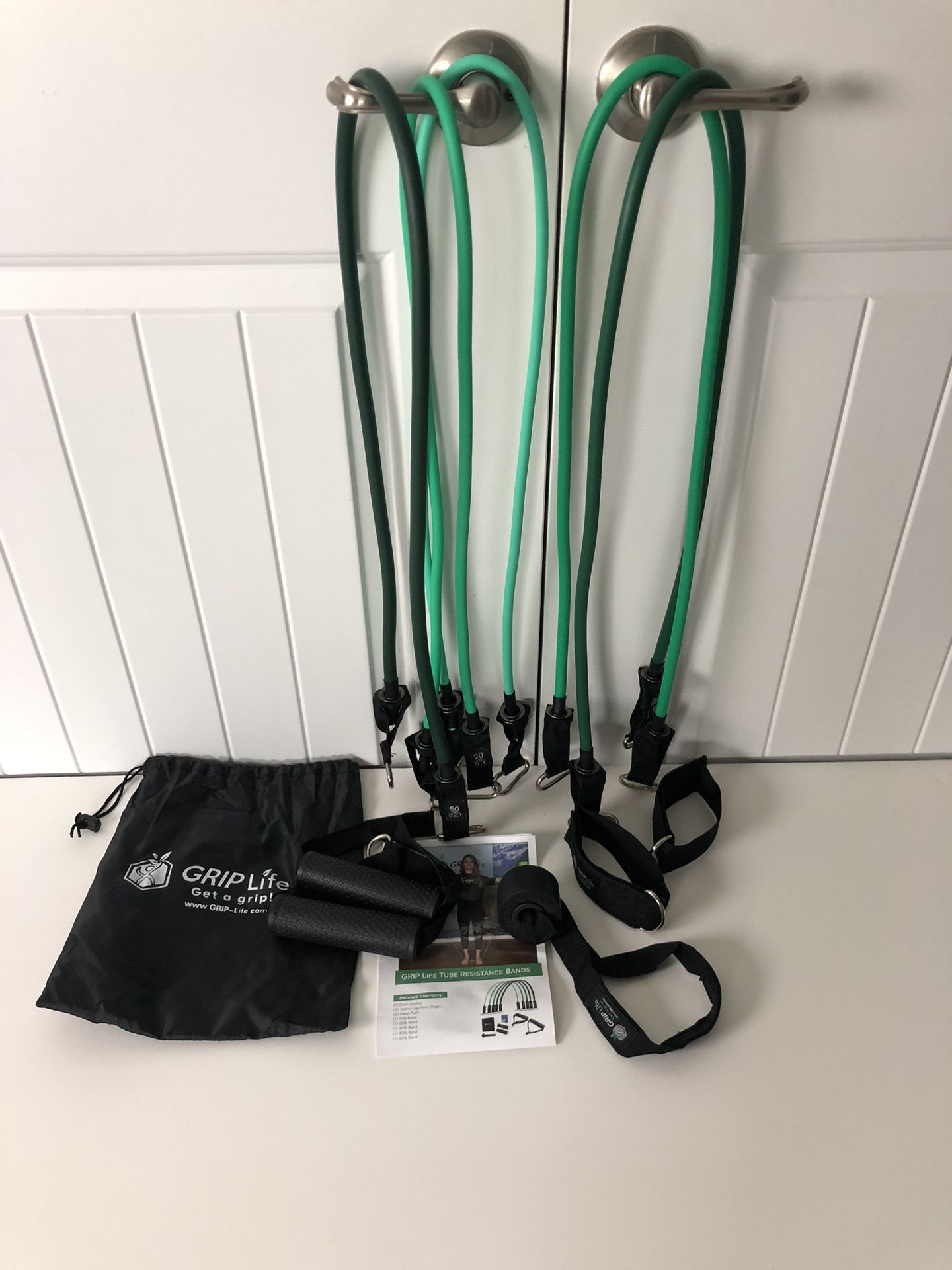 Cables Resistance Bands Set (stackable 150lbs & hypoallergenic)