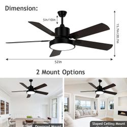 New In Box Ceiling Fan And Light Fixture 