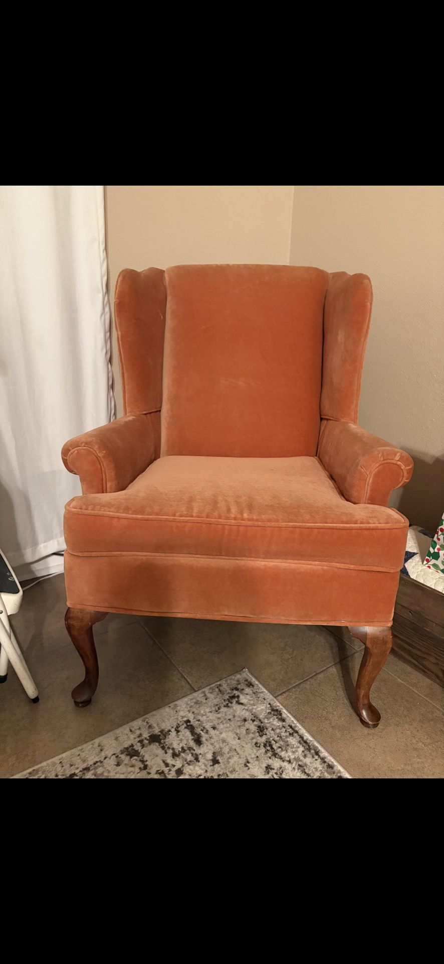 2 Wingback Chairs (Burnt Orange)