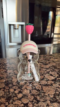 Starbucks Bearista Bear Cup Strawberry Pink Baseball  2026 Hat 100% AUTHENTIC!
