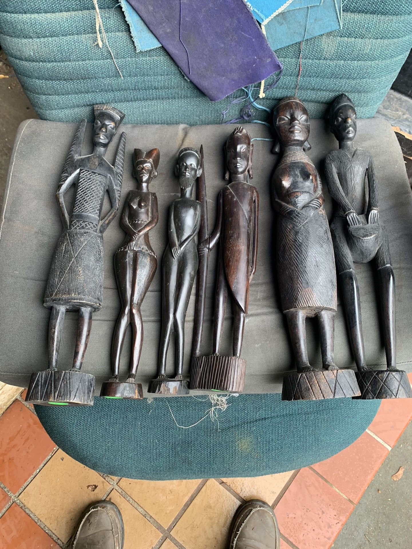 Iron Wood Carved African Figures