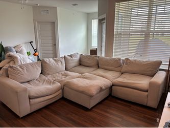 Large Modular Cream Sectional Sofa - Comfortable - $700 OBO