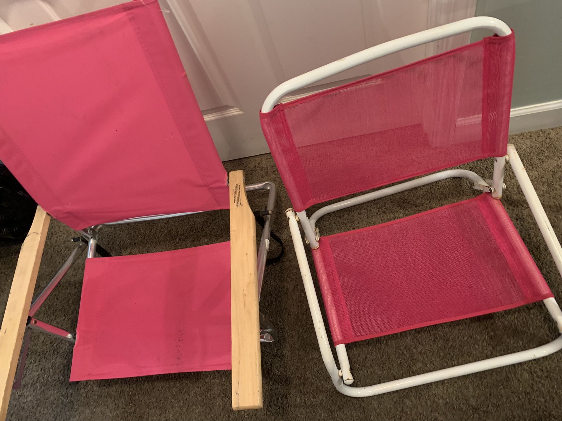 Two Beach Chairs Used Good Both For $30