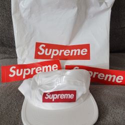 "SUPREME" Silk White Hat 