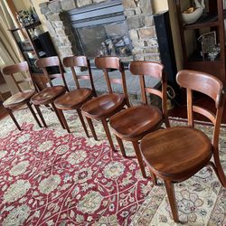 Rare Find Set Of Six Antique/Vintage 1930S 40S Bentwood European Style Dining Chairs.