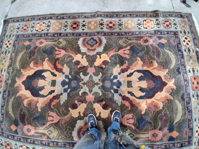 Rare Vintage Hand Woven Rug