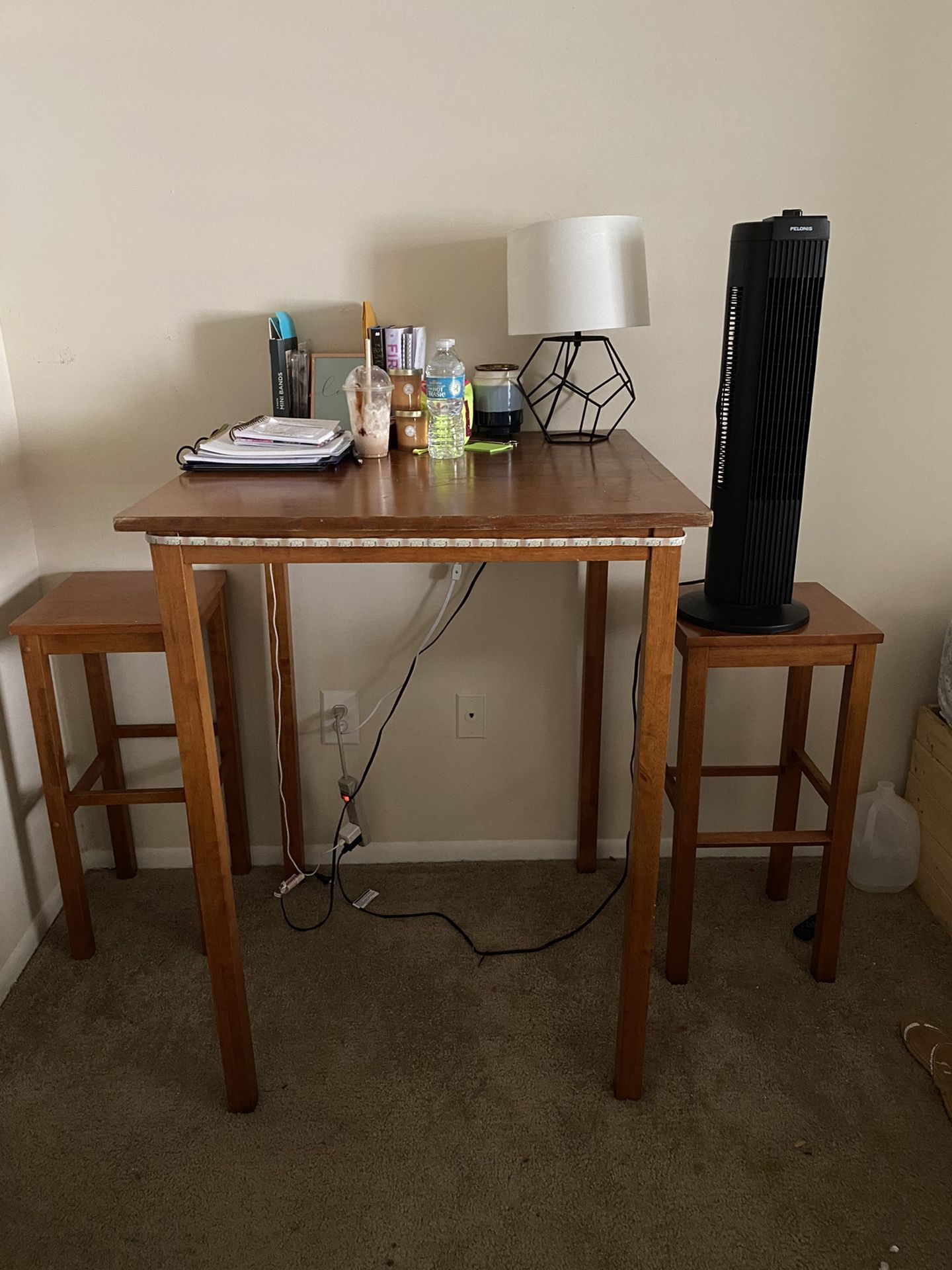 Wooden high top table