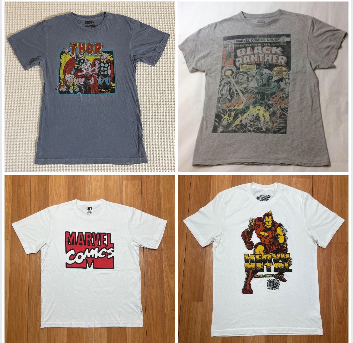 Lot of 4 T shirts Marvel Comics Collectors Vintage Retro...