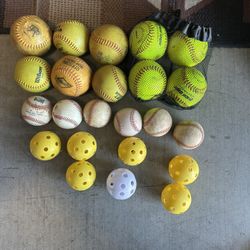 Soft Balls & Base Balls 22 Of Them