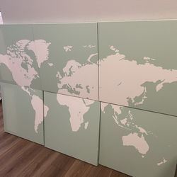 World map wall art