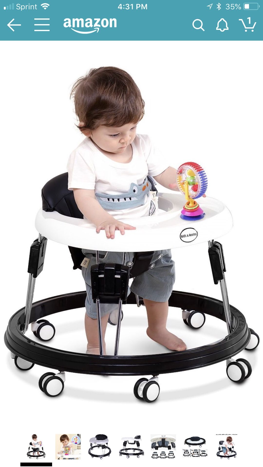 New Kids and Koalas Multifunctional Baby walker (black)