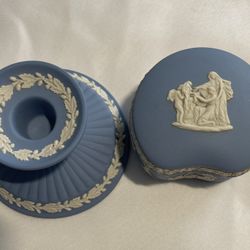 Wedgwood Trinket Box & Candle Holder 