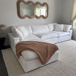 White Sectional Cloud Couch Sofa NEW