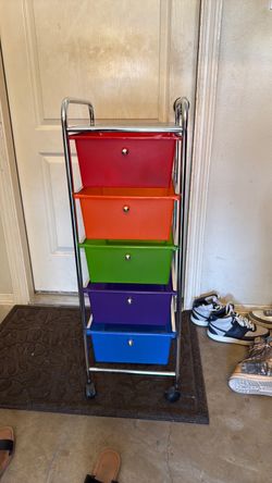 5 Drawer Rolling Storage Cart (Set of 2)