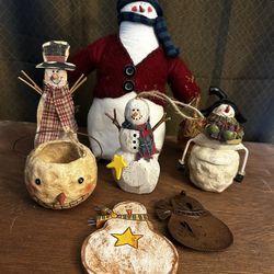Country/Farmhouse Snowman Lot!