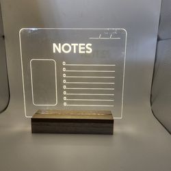 LED Dry Erase Memo Board