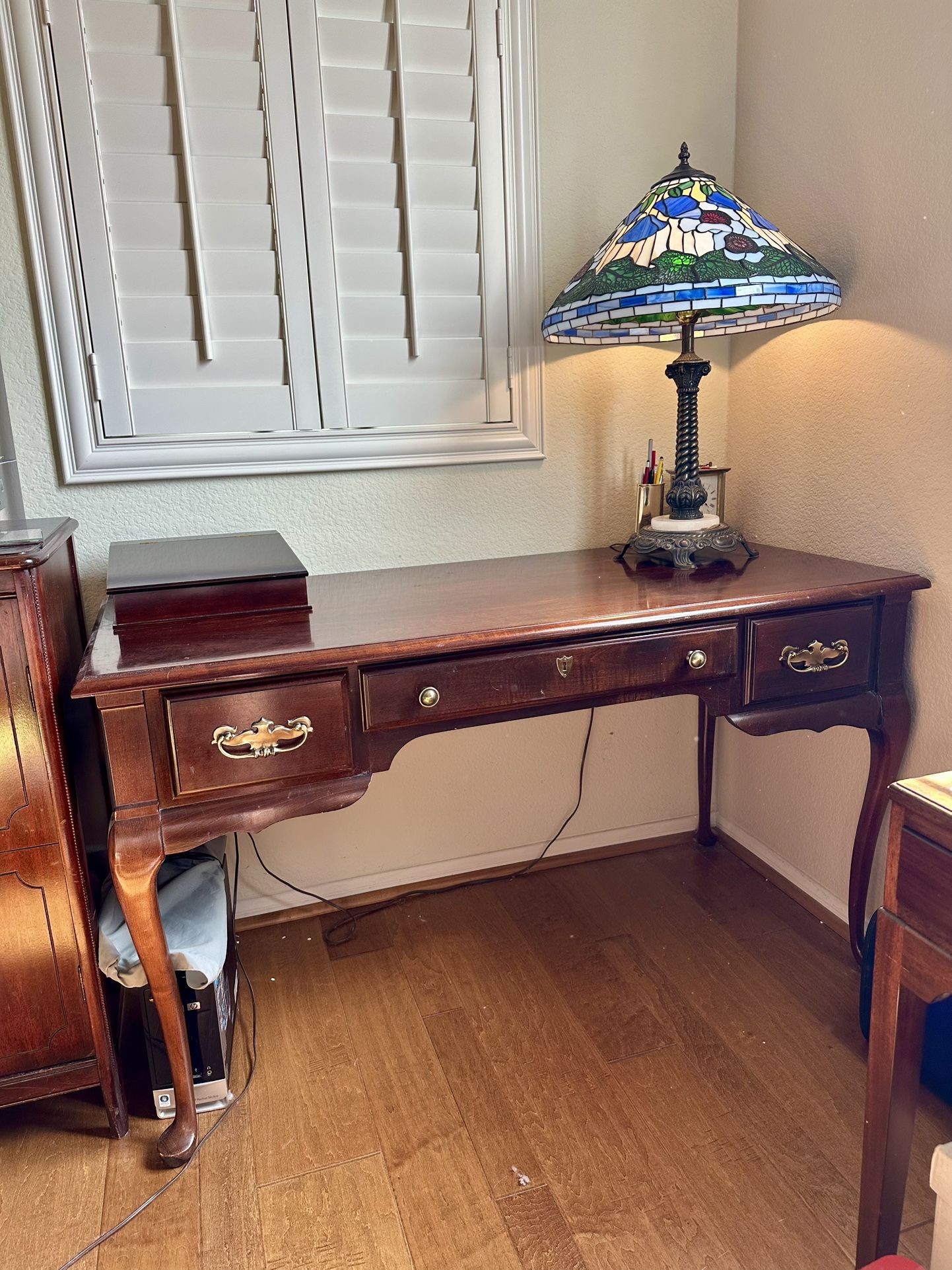 Beautiful cherry-walnut stain all wood Desk