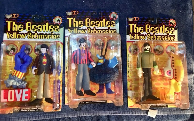 McFarlane Toys Paul McCartney, George Harrison, Ringo Star Yellow Submarine Action Figures