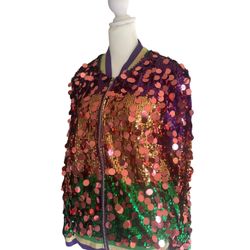 Sequin Bomber Jacket 