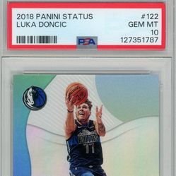 2018 Panini Status RC Luka Doncic PSA 10