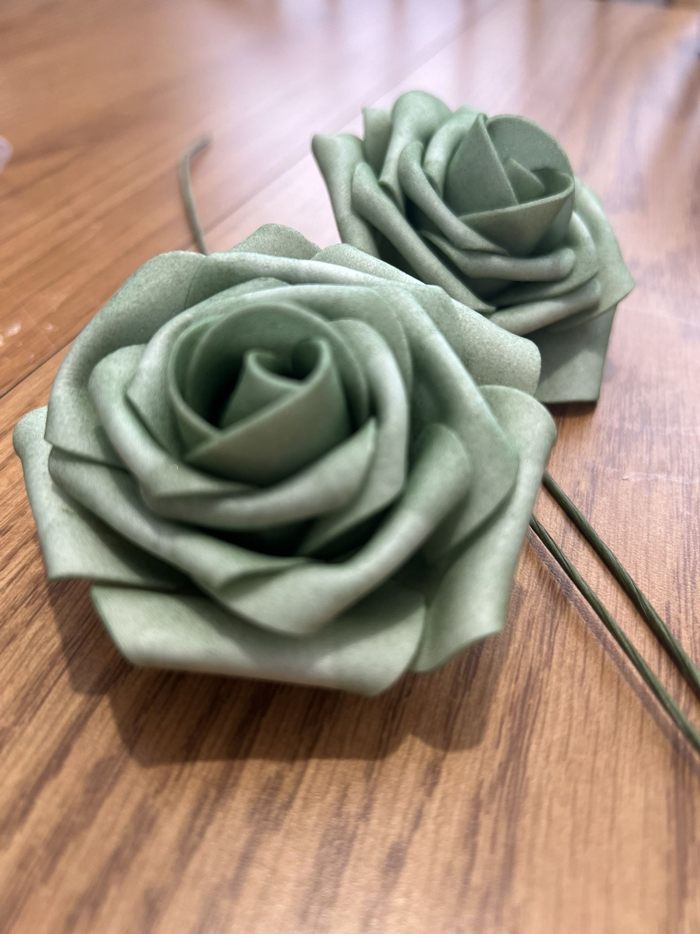 Green Faux Flowers