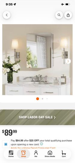Recessed Bathroom Medicine Cabinet with Mirror