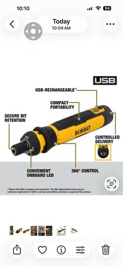 4V Lithium-Ion Cordless 1/4 in. Screwdriver with USB Charger and 2 in. Driving Bits