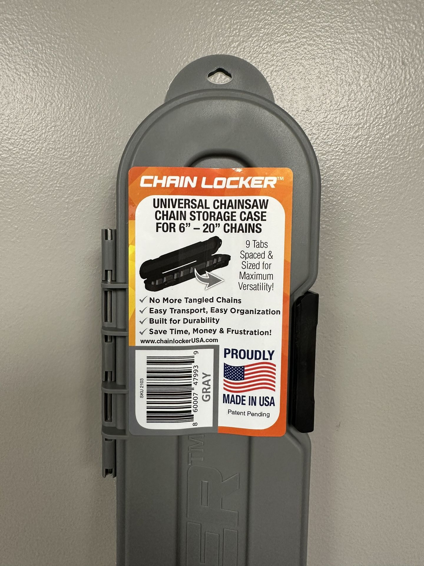 CHAIN LOCKER™ UNIVERSAL CHAINSAW CHAIN STORAGE CASE FOR 6" - 20" CHAINS