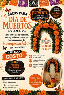 Arcos de Cempasúchil para Día de Muertos 🦋🌼