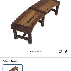 Outdoor wooden bench