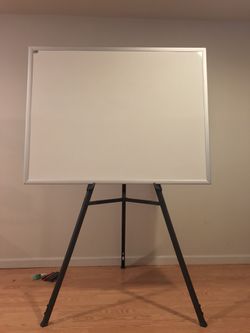 THE BOARD DUDES - Portable Dry-Erase Whiteboard with Stand (3 Markers, Eraser, and Spray are included for FREE!)