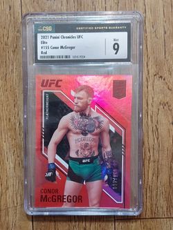 CSG 9 Conor McGregor 2021 Panini Chronicles UFC Red Refractor $115