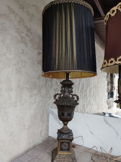 Two vintage brass lamps in working condition