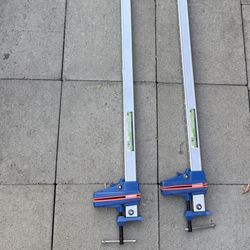 2 Pittsburgh 60-inch Aluminum F-Style Bar Clamp