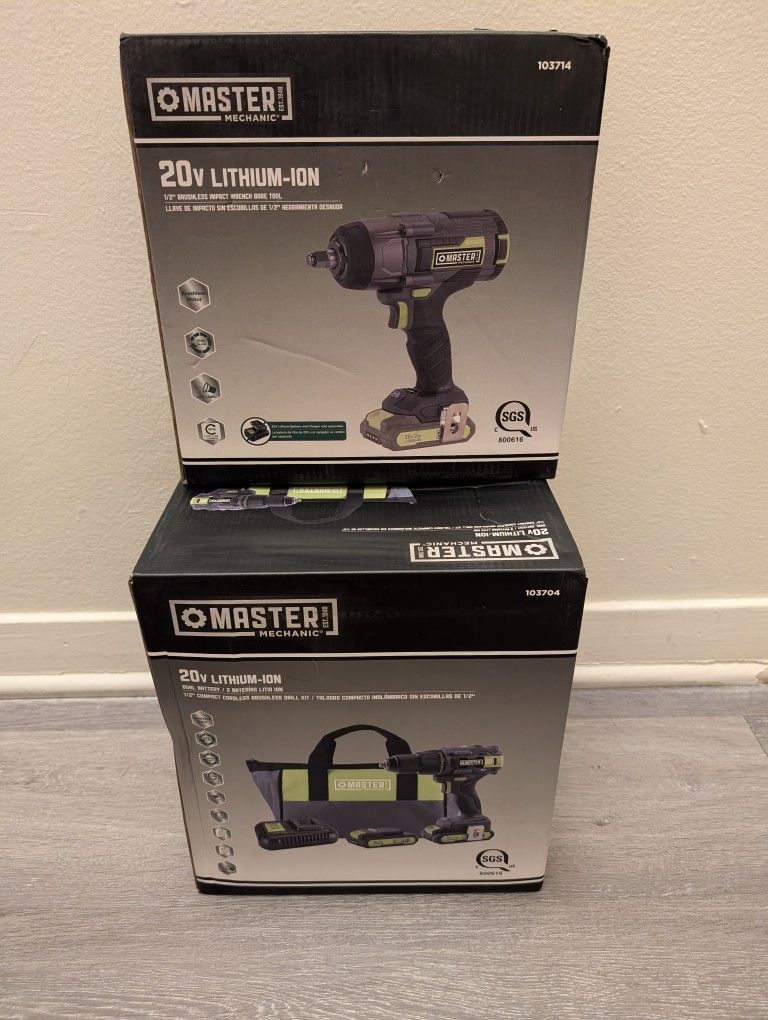 Master Mechanic Drill Driver And Impact Wrench
