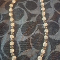 Sterling Silver Aya Jordan Crystal Ball Textured Bead Hook Clasp Neclace