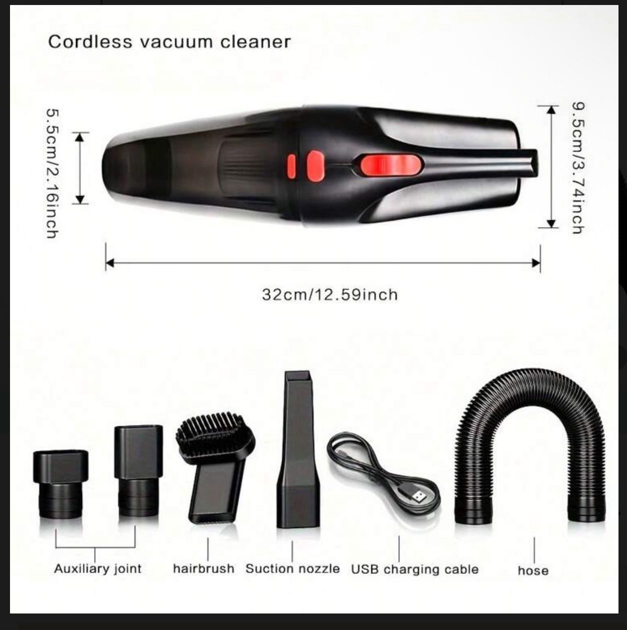 “A Clean Car in Minutes” – Portable Mini Vacuum 🚗