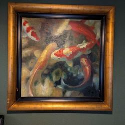 Z Gallerie Koi Fish Framed Picture