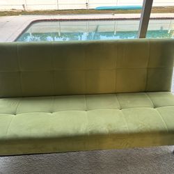 Lime green Suede futon